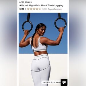Alo white Heart-Throb Leggings